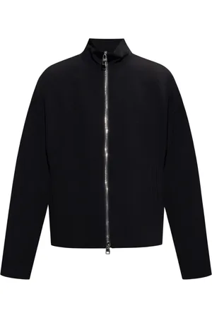 Alexander McQueen Sweatshirts & Hoodies, Heren, Zwart, S, Jas met opstaande kraag
