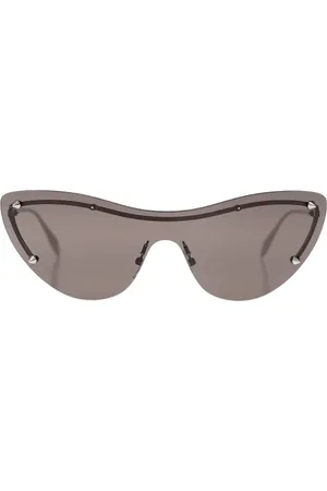 Alexander McQueen Accessoires, Dames, Grijs, ONE Size, Kattenogen zonnebril