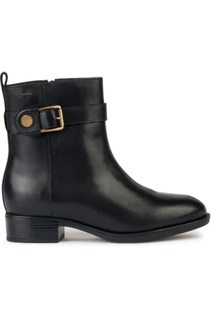Geox Schoenen, Dames, Zwart, 39 EU, Leer, Zwarte Felicity ABX Booties