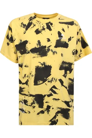 MAUNA KEA Tops, Heren, Geel, M, Katoen, Logo Print T-Shirt - Geel