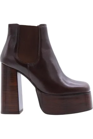 Bronx Schoenen, Dames, Bruin, 40 EU, Stijlvolle Enkellaarsjes
