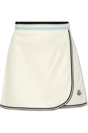 Moncler Rokken, Dames, Wit, L, Katoen, Rok met Logo