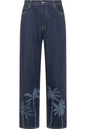 Alanui Jeans, Heren, Blauw, W36, Straight Jeans