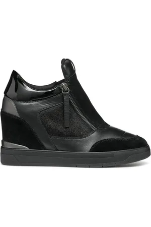 Geox Schoenen, Dames, Zwart, 40 EU, Leer, Zwarte Enkellaarsjes voor Dames