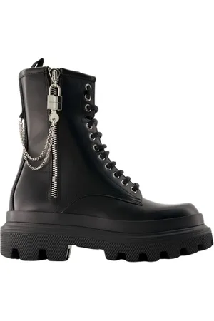 Dolce & Gabbana Schoenen, Dames, Zwart, 40 EU, Leer, Zwarte Sicily Laarzen - Leer - Zwart