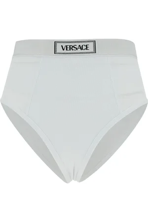 VERSACE Ondergoed, Dames, Wit, M, Katoen, Witte Katoenen Slip Ondergoed