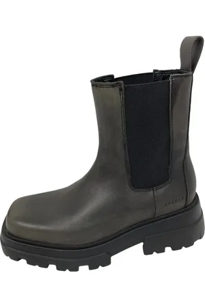 Copenhagen Shoes Schoenen, Dames, Zwart, 40 EU, Leer, Vintage Vitello Chelsea Laarzen van Zwart Leer