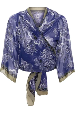 Etro Blouses & Shirts, Dames, Veelkleurig, S, Zijden blouse met bloemenprint
