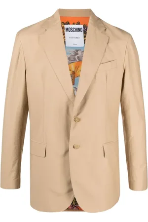 Moschino Jassen, Heren, , XL, Katoen, Katoenmix Jas met Reverskraag