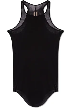 Rick Owens Tops, Dames, Zwart, 2Xs, Katoen, Rib Tank Top