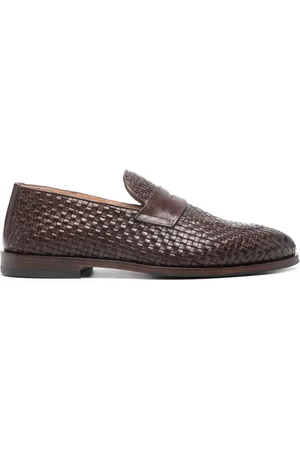 Brunello Cucinelli Schoenen, Heren, Bruin, 41 EU, Leer, Italiaanse leren loafers