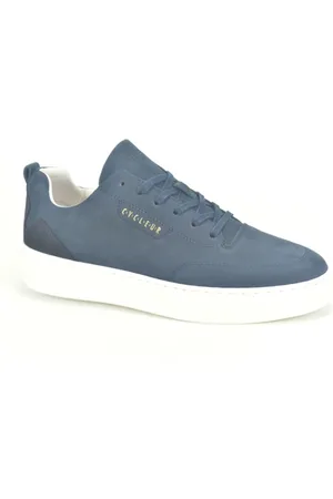 Cycleur de luxe Schoenen, Heren, Blauw, 44 EU, Blauwe Nubuck Sneaker