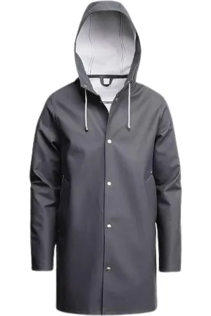 Stutterheim Jassen, unisex, Grijs, XL, Leer, Regenjas