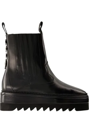 TOGA PULLA Schoenen, Dames, Zwart, 37 EU, Leer, Zwarte Leren Chelsea Laarzen voor Dames