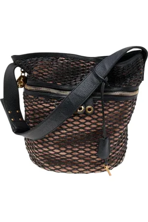 Alexander McQueen Pre-owned, Dames, Zwart, ONE Size, Tweed, Tweedehands leren schoudertassen