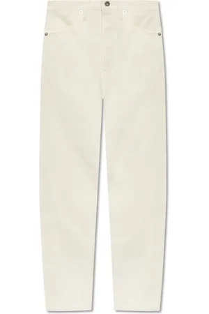 Jil Sander Jeans, Dames, Wit, W28, Katoen, High-waisted Jeans