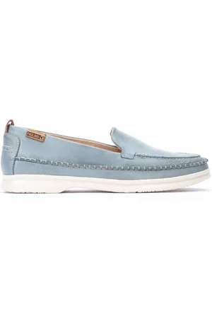 Pikolinos Schoenen, Dames, Blauw, 37 EU, Leer, Blauwe Damesloafer - Comfortabel en Elegant