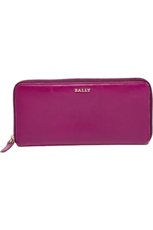 Bally Pre-owned, Dames, Paars, ONE Size, Tweed, Tweedehands leren portemonnees