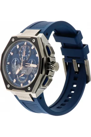 BULOVA Accessoires, Dames, Blauw, ONE Size, Precisionist X Blauwe Rubberen Band