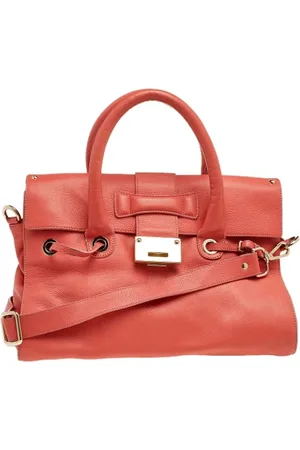 Jimmy Choo Pre-owned, Dames, Rood, ONE Size, Leer, Tweedehands leren handtassen