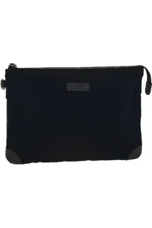 Burberry Pre-owned, Dames, Zwart, ONE Size, Nylon, Pre-owned Fabric clutches