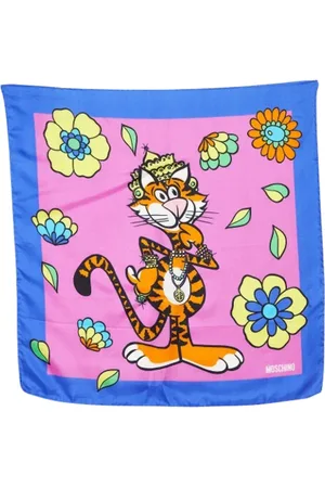 Moschino Pre-owned, Dames, Veelkleurig, ONE Size, Pre-owned Silk scarves