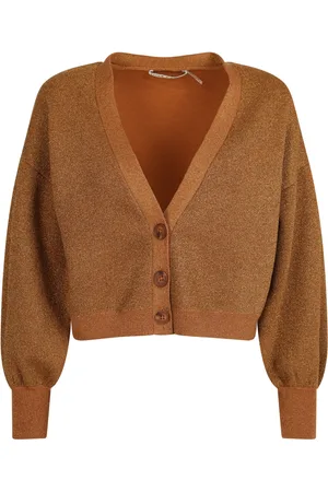 ALICE+OLIVIA Truien, Dames, Bruin, S, Wol, Bijgesneden lengte Cardigan