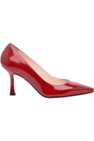 ANNA F. Schoenen, Dames, Rood, 37 EU, Leer, Rode Patent Decolté