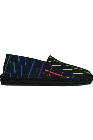 VALENTINO GARAVANI Schoenen, Heren, Zwart, 39 1/2 EU, Leer, Multicolor Vlnt Espadrillas