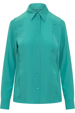 Rochas Blouses & Shirts, Dames, Groen, S, Klassiek Overhemd LS