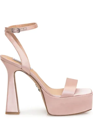 Steve Madden Schoenen, Dames, Roze, 40 EU, Satijn, Discord Platte Sandalen