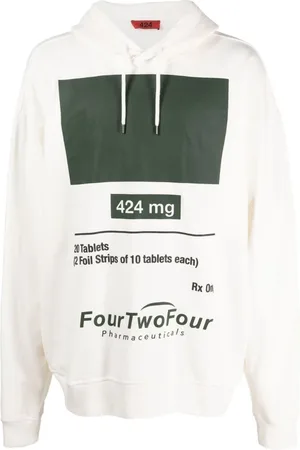 424 FAIRFAX Sweatshirts & Hoodies, Heren, Wit, M, Katoen, Hoodie