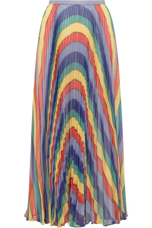 Rochas Rokken, Dames, Veelkleurig, S, Geplooide Lange Rok