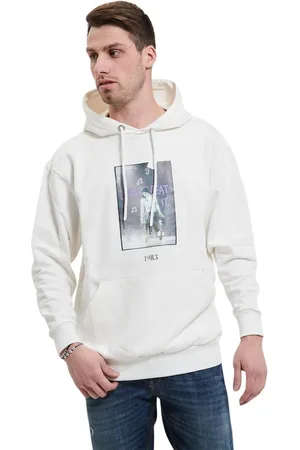 Throwback. Sweatshirts & Hoodies, Heren, Wit, L, Klassieke Hoodie