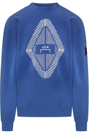A-cold-wall* Sweatshirts & Hoodies, Heren, Blauw, S, Heren Crewneck Sweatshirt