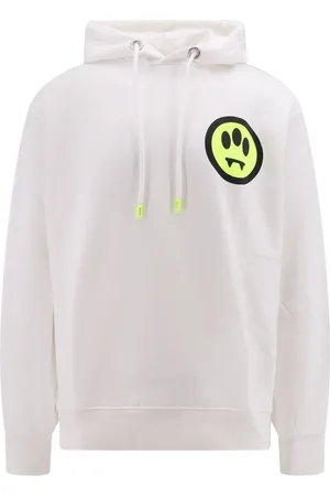 BARROW Sweatshirts & Hoodies, Heren, Wit, M, Katoen, Katoenen Hoodie met logo print