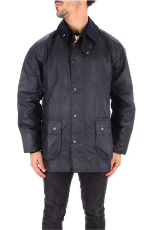 Barbour Jassen, Heren, Blauw, L, Katoen, Blauwe Logo Front Jas