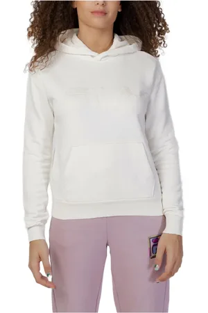 Fila Sweatshirts & Hoodies, Dames, Wit, M, Katoen, Witte Hoodie met Lange Mouwen