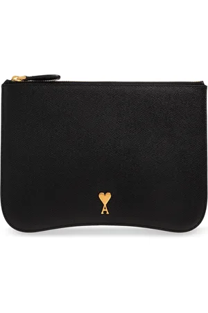 Ami Accessoires, unisex, Zwart, ONE Size, Leer, Zakje met logo