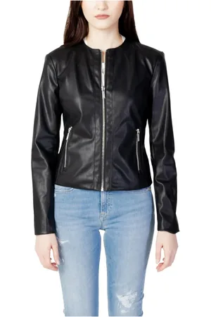 Armani Exchange Jassen, Dames, Zwart, XS, Polyester, Zwarte Blazer met Rits
