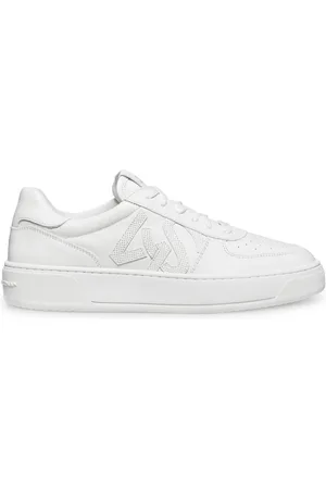 Stuart Weitzman Schoenen, Dames, Wit, 39 EU, Leer, Monogram Tennis Sneaker