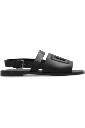 Dolce & Gabbana Schoenen, Heren, Zwart, 40 EU, Leer, Leren sandalen