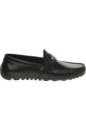 Moschino Schoenen, Heren, Zwart, 43 EU, Zwarte platte schoenen