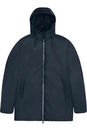Rains Jassen, Dames, Blauw, L, Leer, Lohja Lange Jas