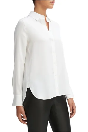 Vince Blouses & Shirts, Dames, Wit, L, Slim Fit Blouse