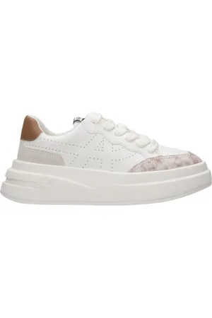 Ash Schoenen, Dames, Wit, 39 EU, Suède, Leren Suède Sneakers met Logo