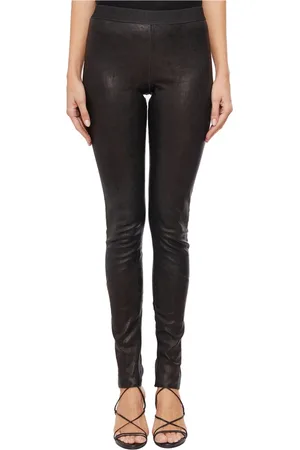 ISAAC SELLAM EXPERIENCE Broeken, Dames, Zwart, S, Leren Leggings