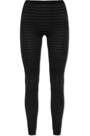 Alaïa Broeken, Dames, Zwart, M, Doorzichtige leggings