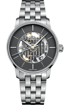 MIDO Accessoires, Heren, Grijs, ONE Size, Baroncelli Signature Skeleton Horloge