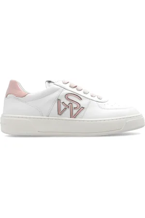 Stuart Weitzman Schoenen, Dames, Wit, 39 EU, Leer, Courtside Sneakers